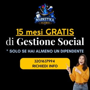 Banner 15 Mesi Social Gratis Marketika